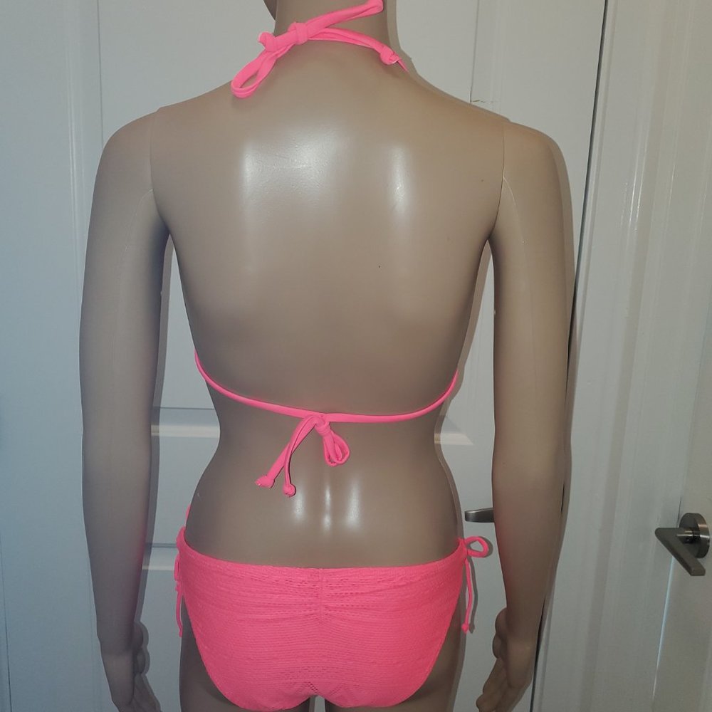 BAWDY WOMEN'S SEXY BIKINI SWIMSUIT SWIMWEAR PUSH UP MESH-PINK SMALL - Picture 2 of 6